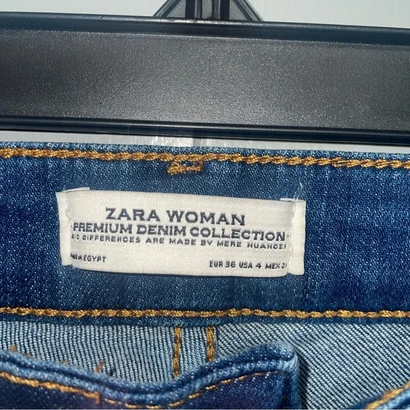 Zara Premium Denim Collection Flare Blue Jeans Size 4 - Picture 5 of 6